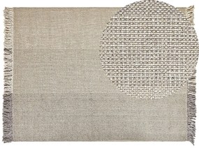 Szürke gyapjúszőnyeg 160 x 230 cm TEKELER Beliani