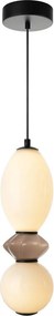 Italux modern függeszték balos barna matt fekete opál átlátszó itxpnd-94921-2b-bk