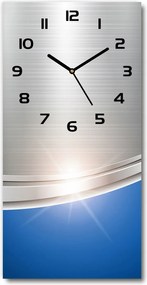 Üveg falióra Fém absztrakt 30x60