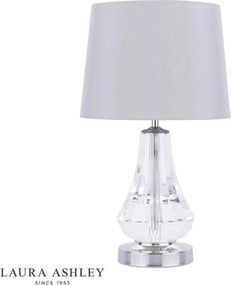LAURA ASHLEY 3756244-Q HUMBY Kristály Asztali lámpa Fehér, Polírozott nikkel E14 IP20