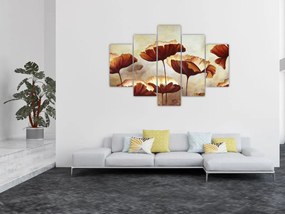 Piros virágok képe (150x105 cm)