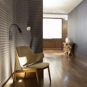 LED flexibilis fali lámpa BASE 1xLED/8W+1xLED/2W/230V fekete/ezüst