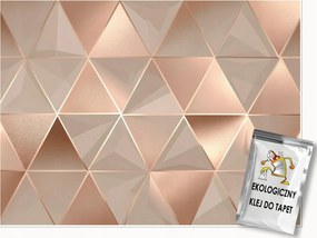 Fotótapéta Absztrakt 3D Rózsaszín Arany Falra Hálószoba Nappali 300x210