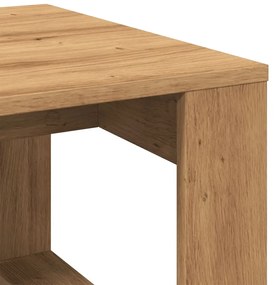 kézműves tölgy színű szerelt fa kisszekrény 50 x 50 x 35 cm