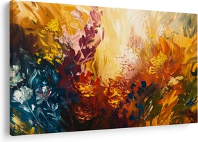 Kép - Absztrakt festmény a virágokról (90x60 cm)