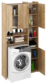 MIRALI szekrény mosógép fölé, artisan tölgy