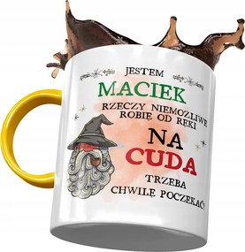 Sárga Bögre Mátyásnak Férj-Fia Barátnak Nyomtatott Fotóval