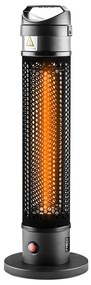 Sugárzó fűtőtest 1000 W, álló, IP44, fűtőtest karbon lámpával 90-035