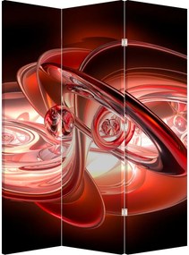 Paraván - Piros formák (126x170 cm)