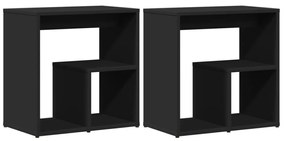 2 db fekete szerelt fa kisasztal 50 x 30 x 50 cm