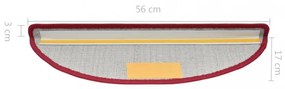 15 darab bordó lépcsőszőnyeg 56 x 17 x 3 cm