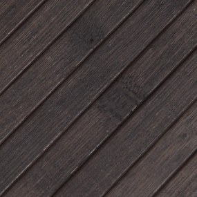 négyszögletű sötétbarna bambusz szőnyeg 100 x 400 cm
