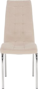 Étkezőszék, bézs Dulux Velvet szövet/króm, GERDA NEW