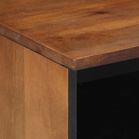 Média szekrény Mézbarna Tömör mangófa, Mérnöki fa 80 x 33 x 46 cm
