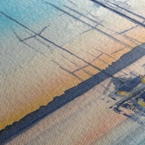 Kép - Csónakázás, akvárium (90x60 cm)
