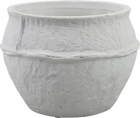 Virágtartó Julie terrakotta fehér matt átm. 16cm