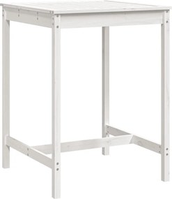 vidaXL fehér tömör fenyőfa kerti asztal 82,5x82,5x110 cm