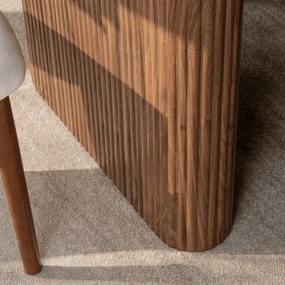 Téglalap alakú étkezőasztal 180 cm méretben, travertin/dió színben ARAMIS