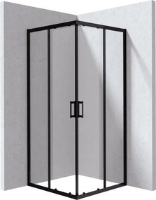 Funkia EVO szögletes zuhanykabin 90x90, fekete