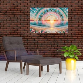 Kép – Naplemente mozaik (90x60 cm)