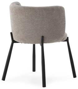 Szürke kárpitozott étkezőfotel szett 2 db-os Ginny – MOME