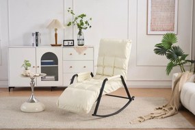 Hintaszék 5 fokozatban állítható,párnázott kivitelben, Fehér