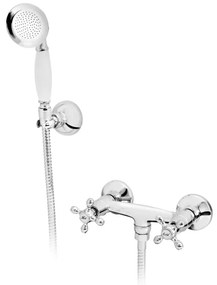 F-Design Lacrima, falra szerelhető zuhanycsap kézizuhany készlettel, fényes króm, FD1-LRA-77-11