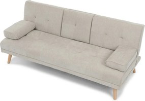 Háromszemélyes kihúzható kanapé, bézs, szövet, ASB-C3034 CRM2