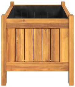 tömör akácfa kerti virágtartó béléssel 54 x 31 x 30 cm