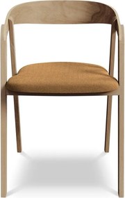 Terrakotta színű tömörfa étkezőfotel Erika – Makamii