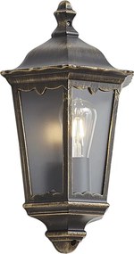 Klasszikus kültéri fali lámpa arany IP44 - Havana Half