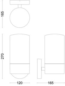 Philips - Kültéri fali lámpa FLAREON 1xE27/25W/230V IP44
