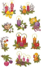 Matrica, papír, 2 ív, 76x120 mm, AVERY ZWECKFORM, Z-Design No.4050, díszes fenyőágak (AY4050)