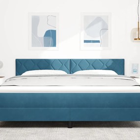 Fejtámla Gyémánt Blokkok Design Sötétkék 180 cm Bársony