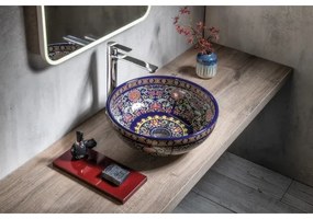 Sapho - PRIORI pultba ültethető mosdó Ø 41 cm kerámia/többszínű