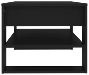 Fekete szerelt fa dohányzóasztal 102x55x45 cm