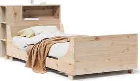vidaXL tömör fenyőfa ágy matrac nélkül 100 x 200 cm