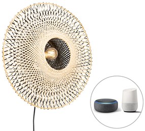 Okos fali lámpa bambusz 50 cm dugóval, Wi-Fi-vel A60 - Rina