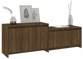 barna tölgyszínű szerelt fa TV-szekrény 146,5x35x50 cm