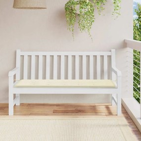 krémszínű oxford szövet kerti padpárna 150x50x4 cm