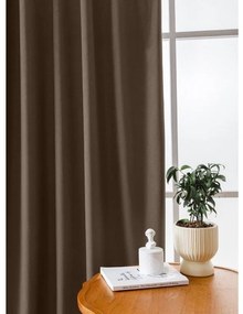 Barna sötétítő függöny VELVET 140x270 cm Felfüggesztés: Hullámos sínszalag