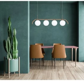 ITALUX PND-3300-4-HBR - Csillár zsinóron CARIMI 4xG9/5W/230V réz