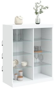 fehér tálalószekrény LED-világítással 81 x 37 x 100 cm