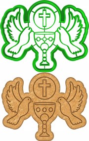 MĂ©zeskalĂĄcs lyukasztĂł keksz ĂldozĂĄs Galamb kehely ostyĂĄval 10cm