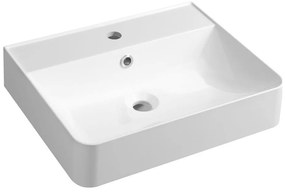 Sapho - Falra szerelhető mosdó 50x40 cm öntött márvány/fehér