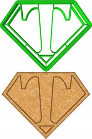 Forma Lyukasztó Mézeskalács kiszúró Apák Napja Szuper Apa jel 8cm