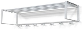 Fehér fém fali fogas polccal Rex – Spinder Design