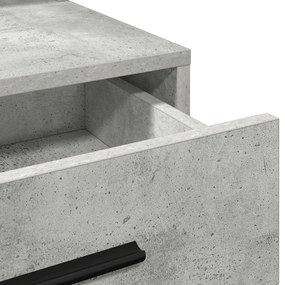 Sminkasztal LED Fényekkel Beton Szürke 79x41x135 cm