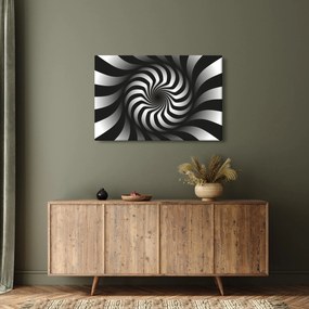 Absztrakt kép egy fekete-fehér spirál (90x60 cm)