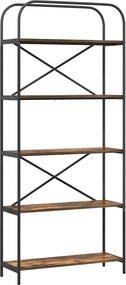 vidaXL Könyvespolc Füstölt tölgy 80 x 30 x 183 cm Faanyag
